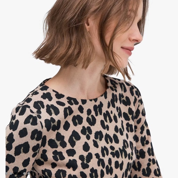 KATE SPADE - Forest Feline Jacquard Animal Print Dress - Size 4 - Like New - Picture 3 of 6